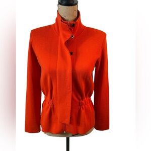 #547 Akris Punto Wool Orange Jacket size 4
